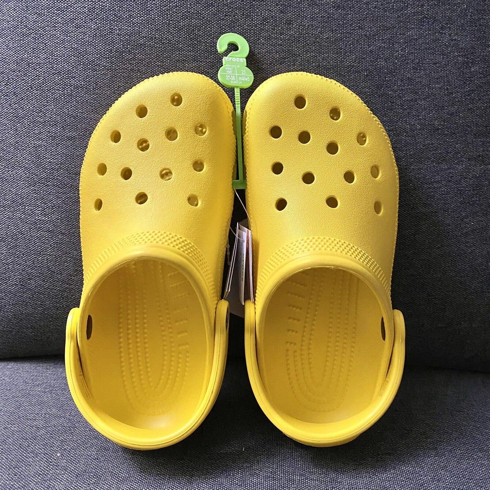Crocs Classic Unisex Clog Slip On Clogs Men's 5 Women's 7 Sunflower Yellow
